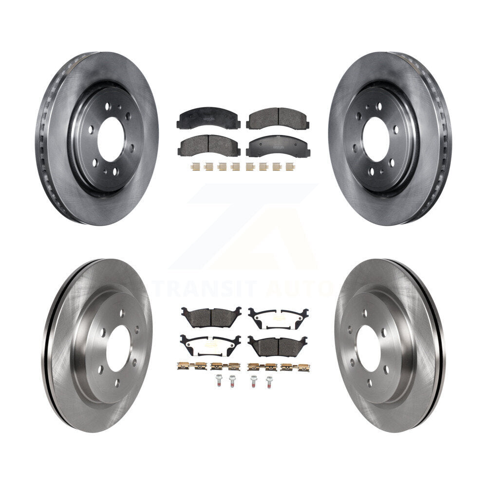 Front Rear Brake Rotors Semi-Metallic Pad Kit For Ford F-150 Expedition Lincoln Navigator K8F-104025