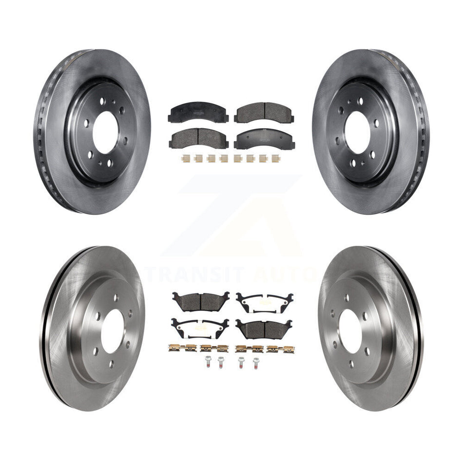 Front Rear Brake Rotors Semi-Metallic Pad Kit For Ford F-150 Expedition Lincoln Navigator K8F-104025