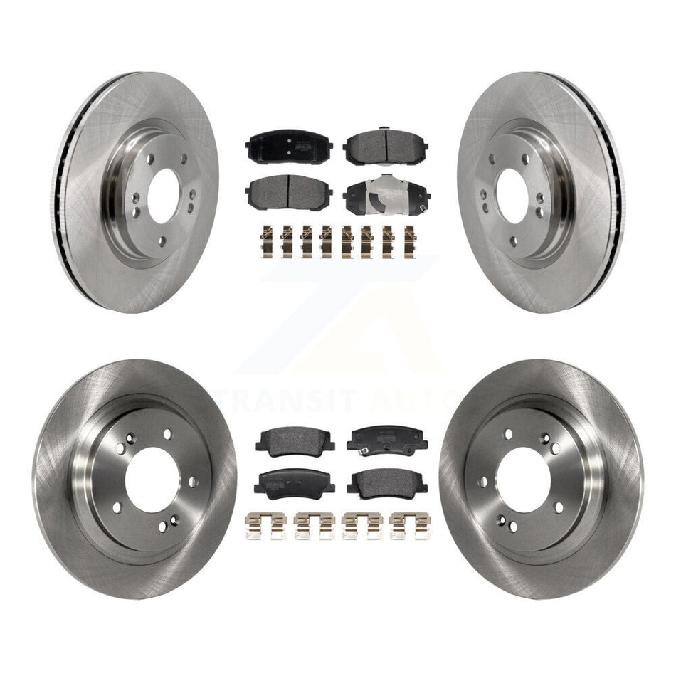 Front Rear Disc Brake Rotors And Semi-Metallic Pads Kit For Hyundai Sonata Kia Niro EV K5 K8F-104029