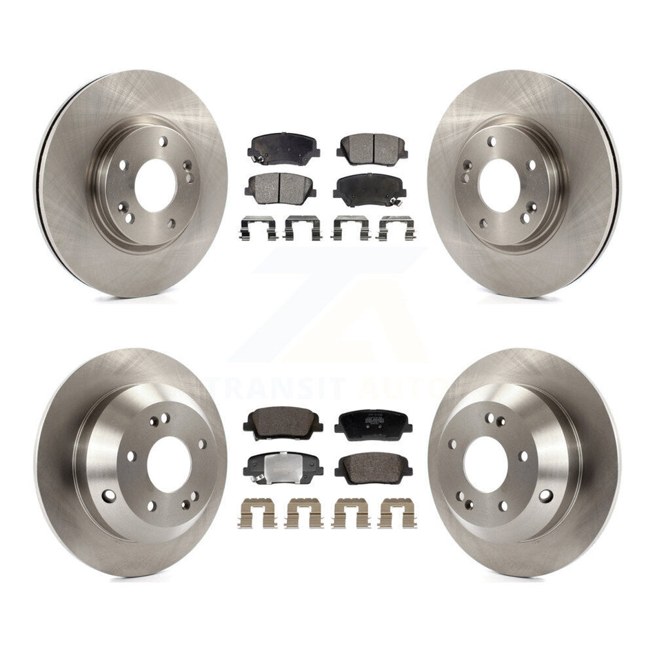 Front Rear Disc Brake Rotors And Semi-Metallic Pads Kit For Hyundai Santa Fe Kia Sorento K8F-104030