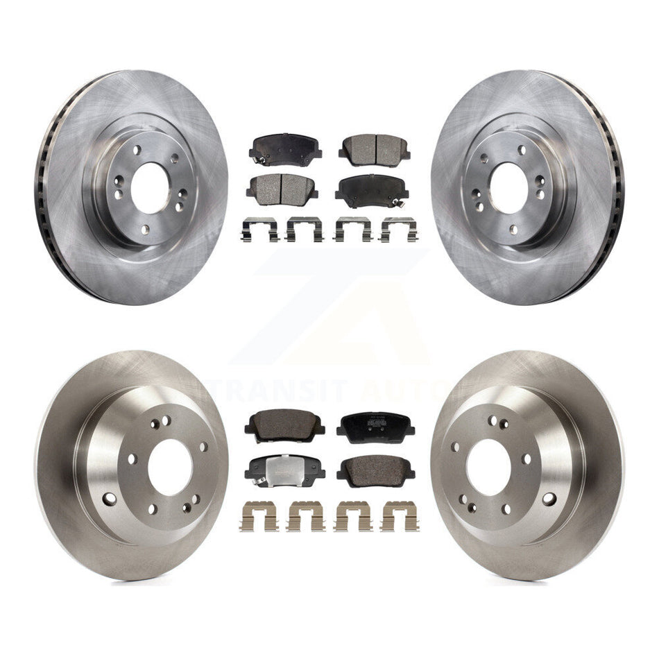 Front Rear Disc Brake Rotors Semi-Metallic Pad Kit For Hyundai Santa Fe Sport Kia Sorento K8F-104031