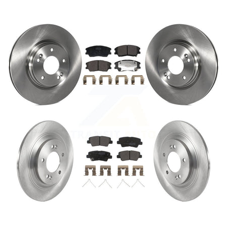 Front Rear Disc Brake Rotors And Semi-Metallic Pads Kit For 2020-2023 Kia Soul EV K8F-104033