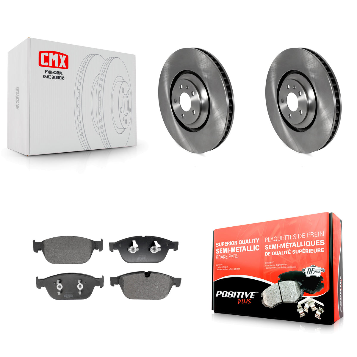 Front Disc Brake Rotors And Semi-Metallic Pads Kit For Audi SQ5 A8 Quattro K8F-104052