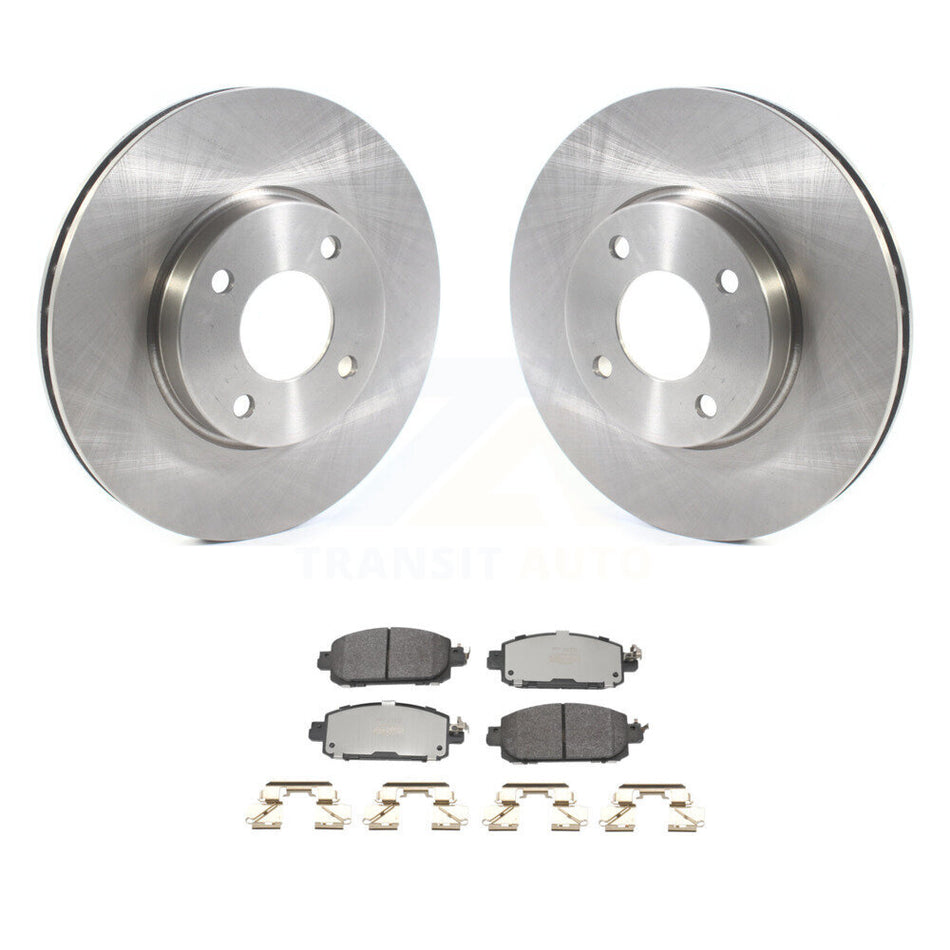 Front Disc Brake Rotors And Semi-Metallic Pads Kit For 2024 Nissan Sentra S SV SR K8F-104054