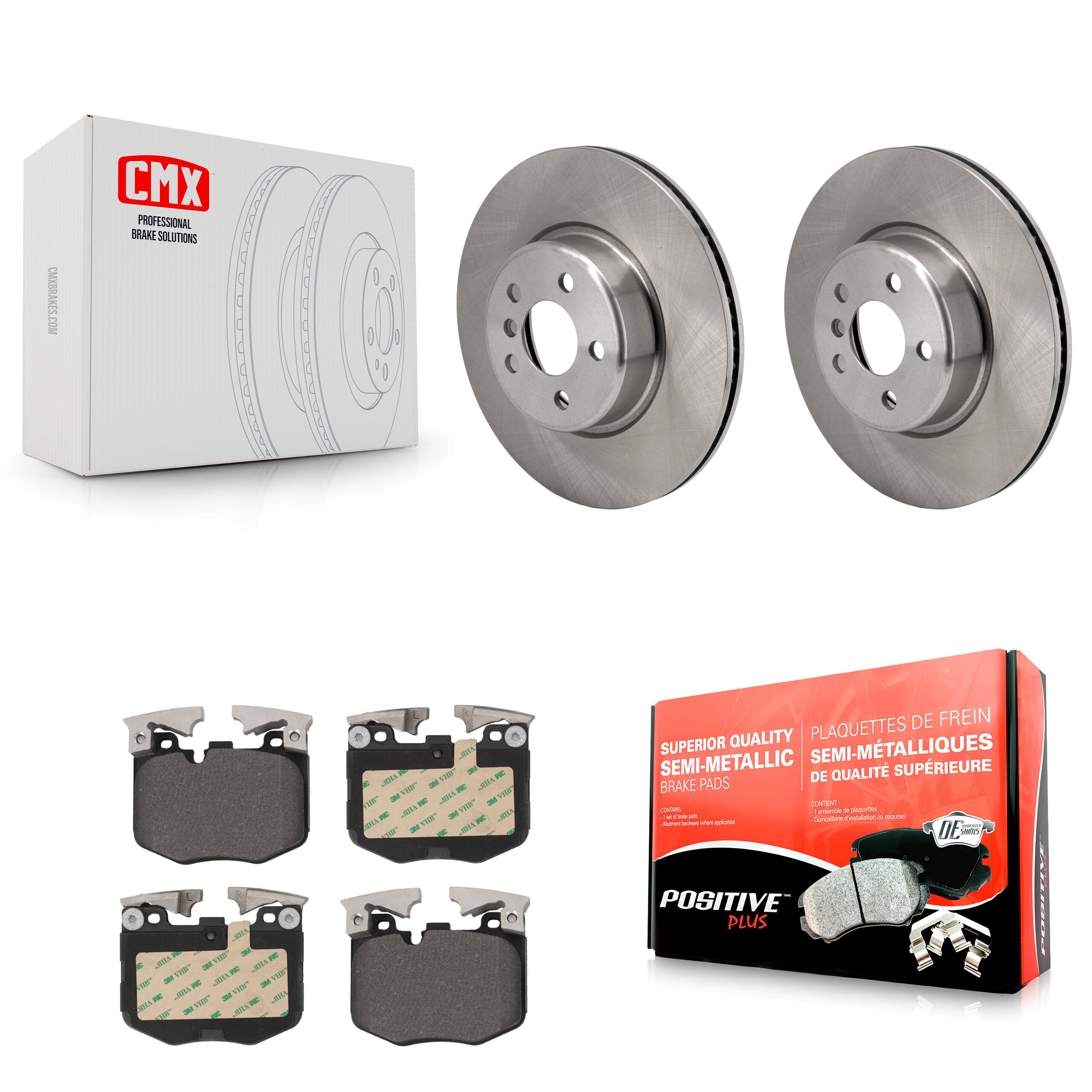 Front Disc Brake Rotors And Semi-Metallic Pads Kit For Toyota GR Supra K8F-104061