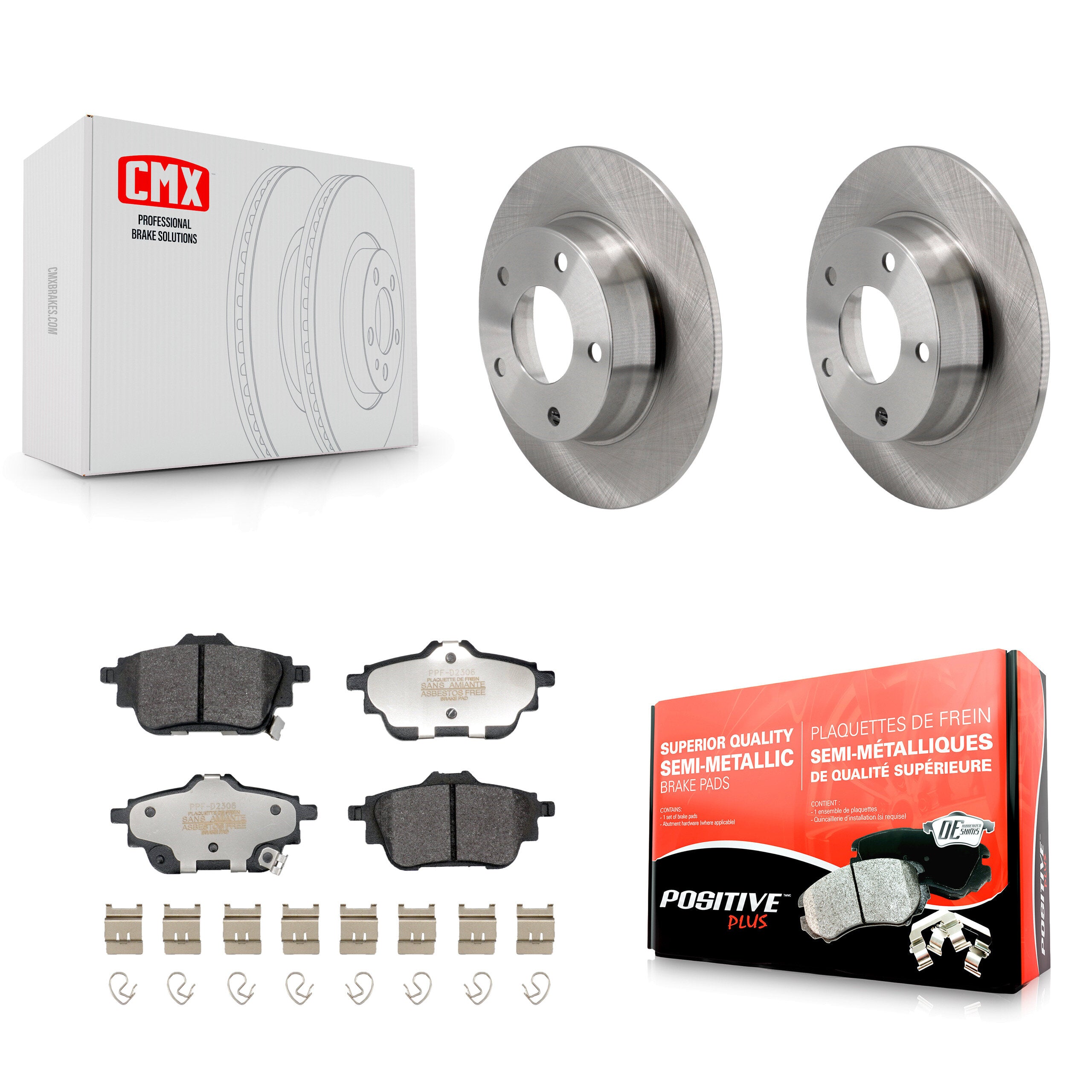 Rear Disc Brake Rotors Semi-Metallic Pad Kit For 2020-2023 Nissan Sentra rear brakes K8F-104082