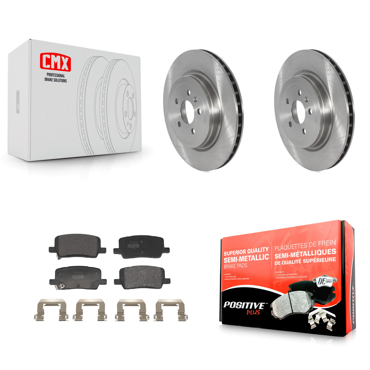 Rear Disc Brake Rotor Semi-Metallic Pad Kit For Tesla X S With Single Piston Caliper K8F-104085