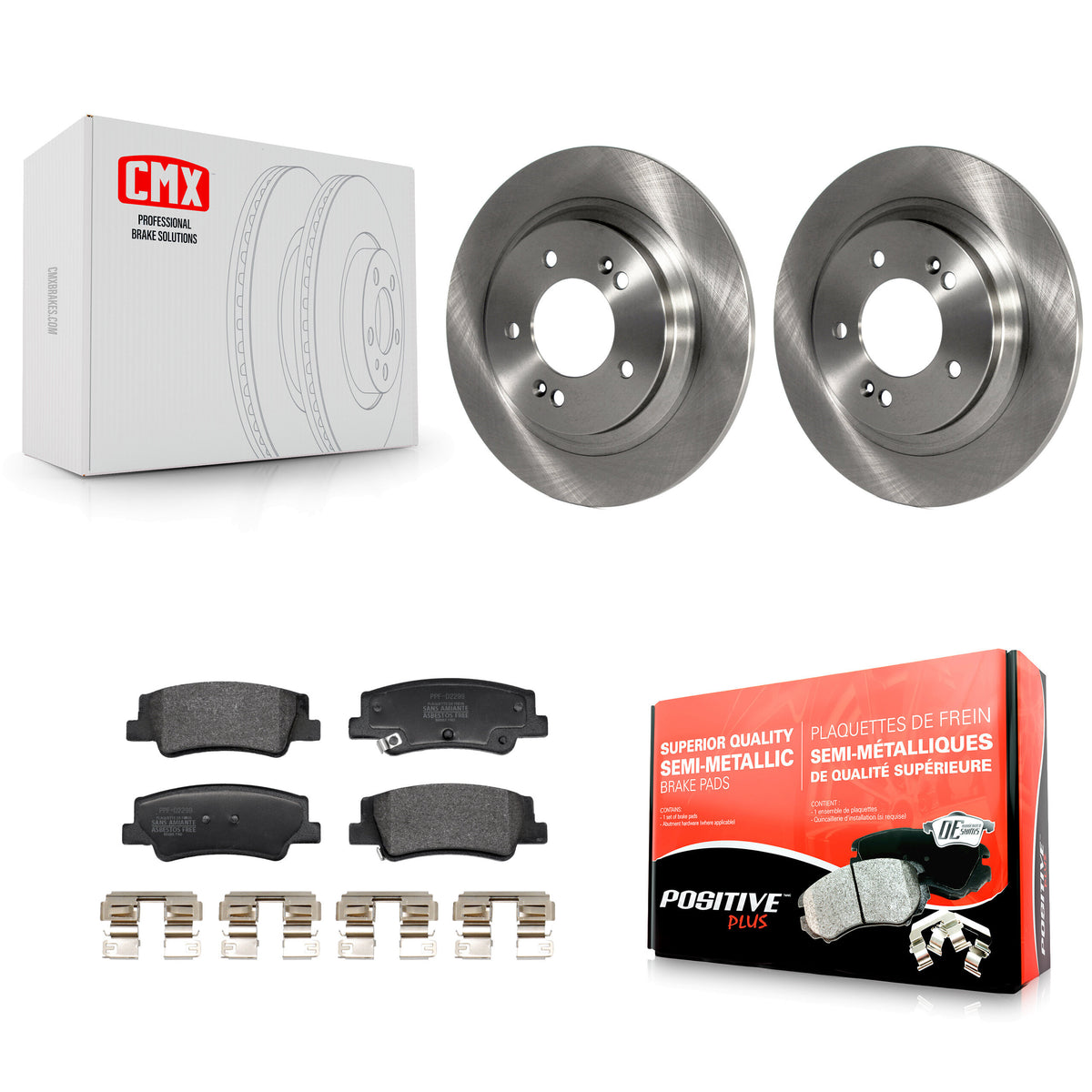 Rear Disc Brake Rotors And Semi-Metallic Pads Kit For Hyundai Sonata Kia Niro EV K5 K8F-104090