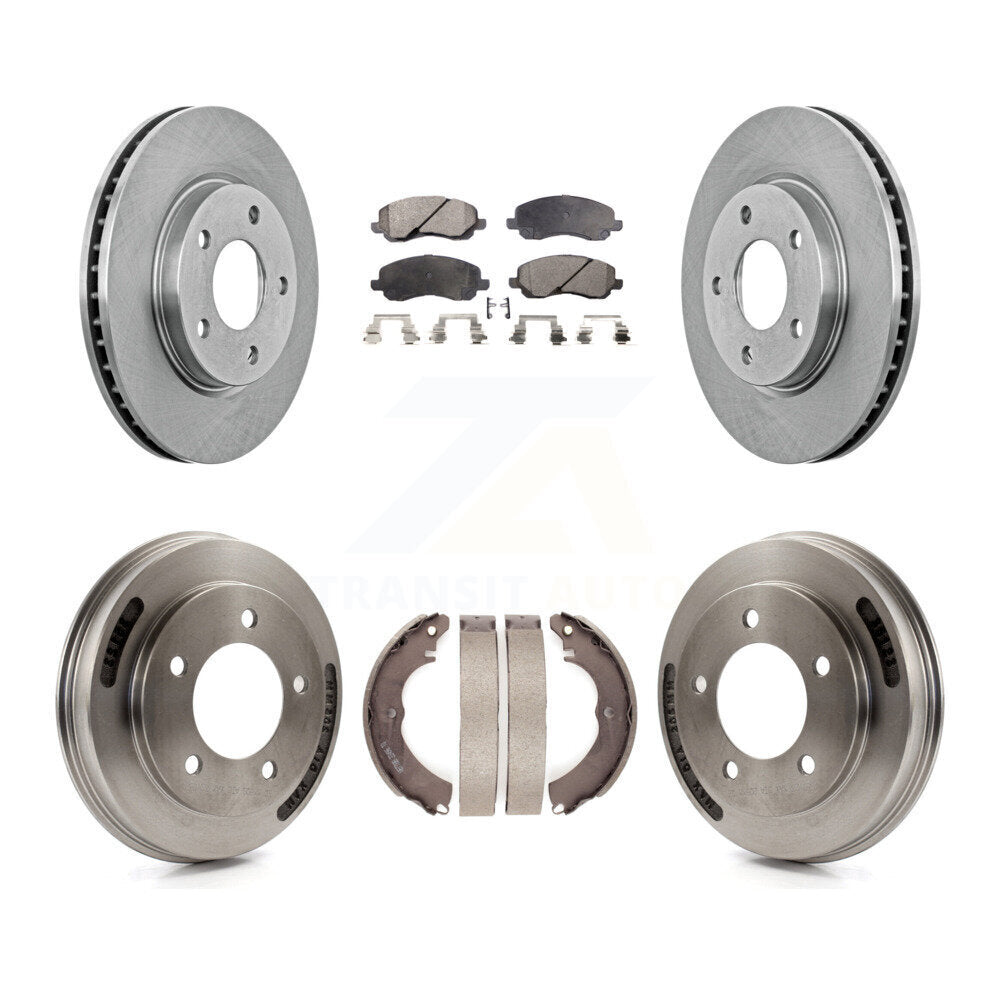 Front Rear Disc Brake Rotors Semi-Metallic Pads And Drum Kit For Mitsubishi Lancer K8F-104104