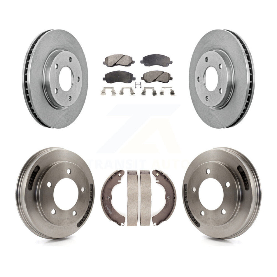 Front Rear Disc Brake Rotors Semi-Metallic Pads And Drum Kit For Mitsubishi Lancer K8F-104104