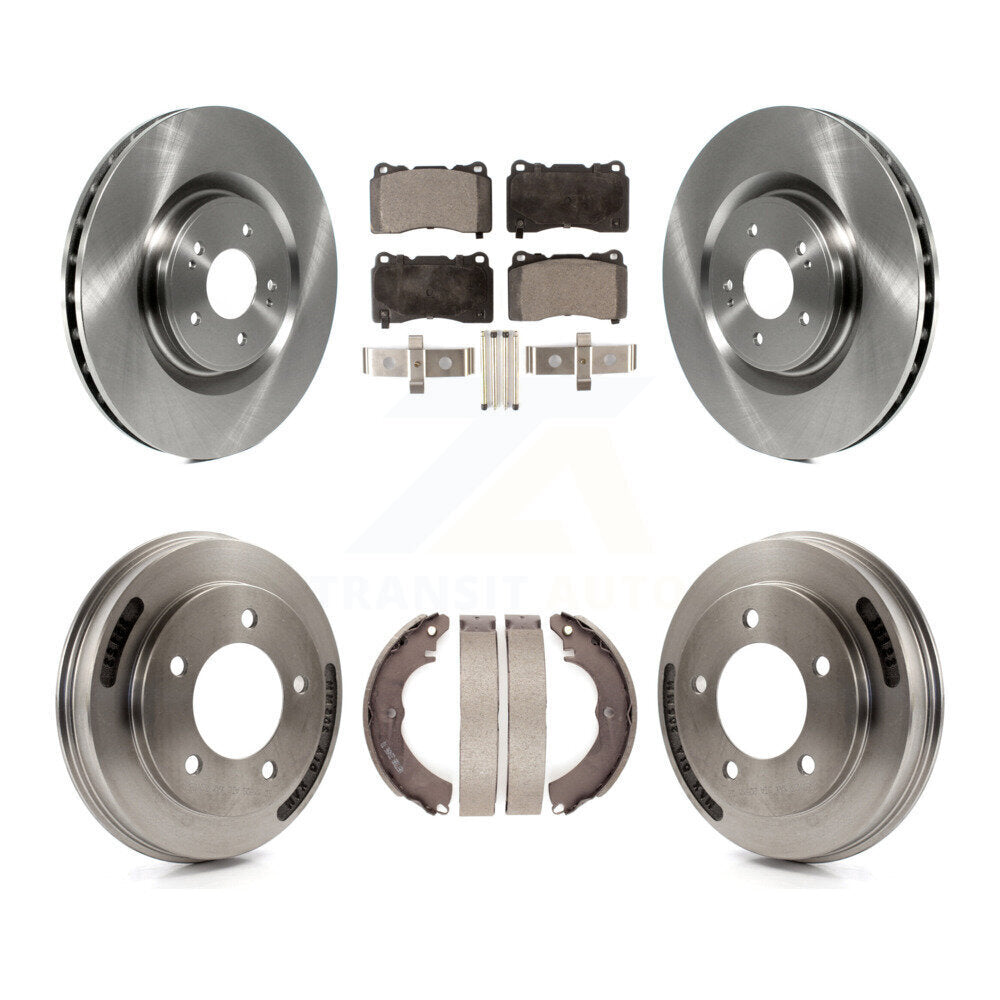 Front Rear Disc Brake Rotors Semi-Metallic Pads And Drum Kit For Mitsubishi Lancer K8F-104105