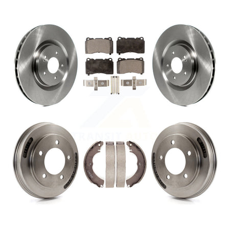 Front Rear Disc Brake Rotors Semi-Metallic Pads And Drum Kit For Mitsubishi Lancer K8F-104105