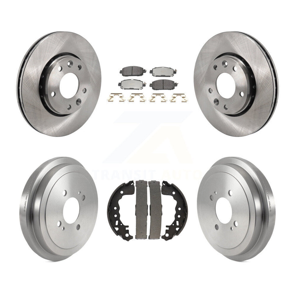 Front Rear Disc Brake Rotors Semi-Metallic Pads And Drum Kit For Nissan Kicks K8F-104109