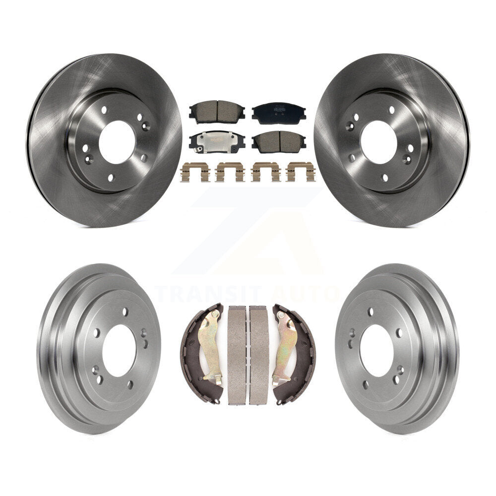 Front Rear Disc Brake Rotors Semi-Metallic Pads And Drum Kit For 2020-2023 Hyundai Venue K8F-104111