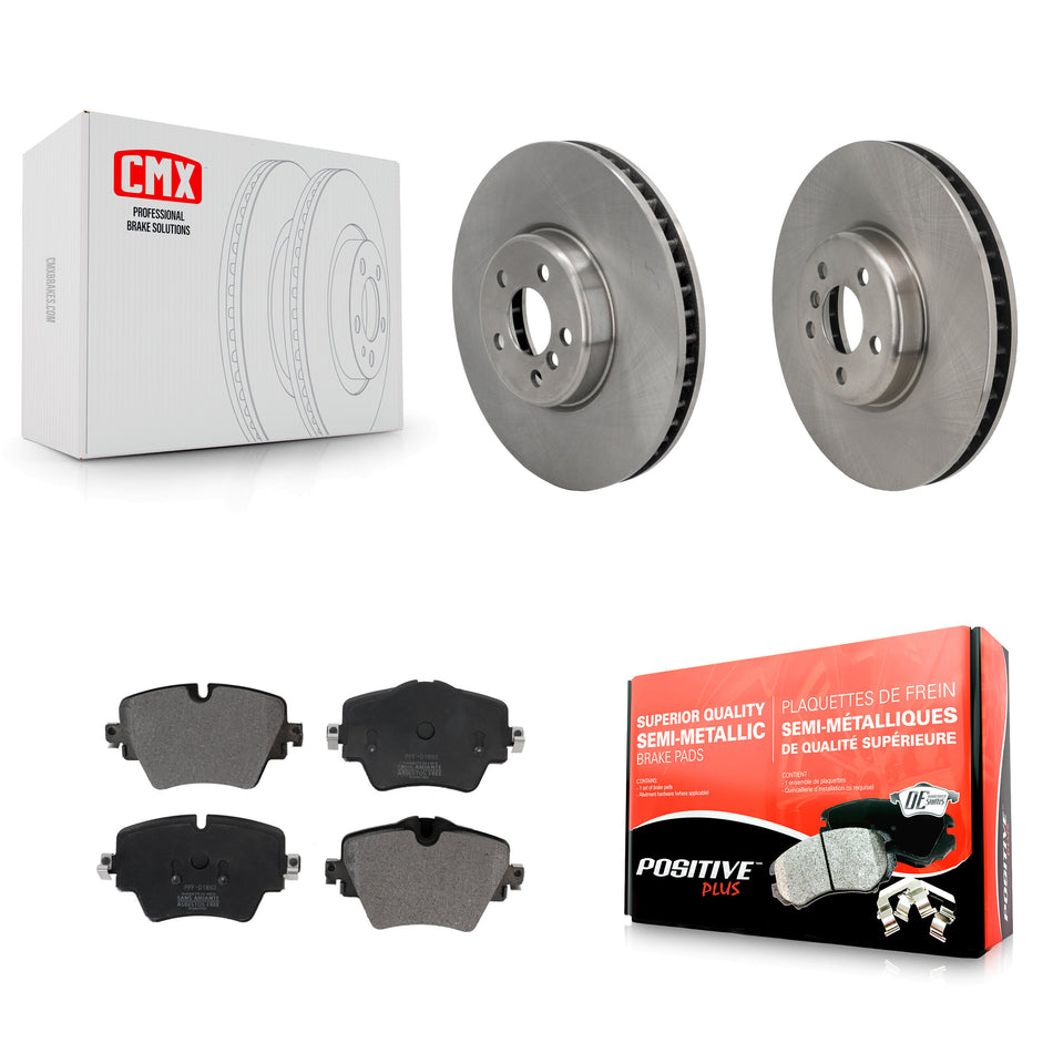 Front Brake Rotor Semi-Metallic Pad Kit For 21 Toyota GR Supra 2.0L With 4 Piston Caliper K8F-104122