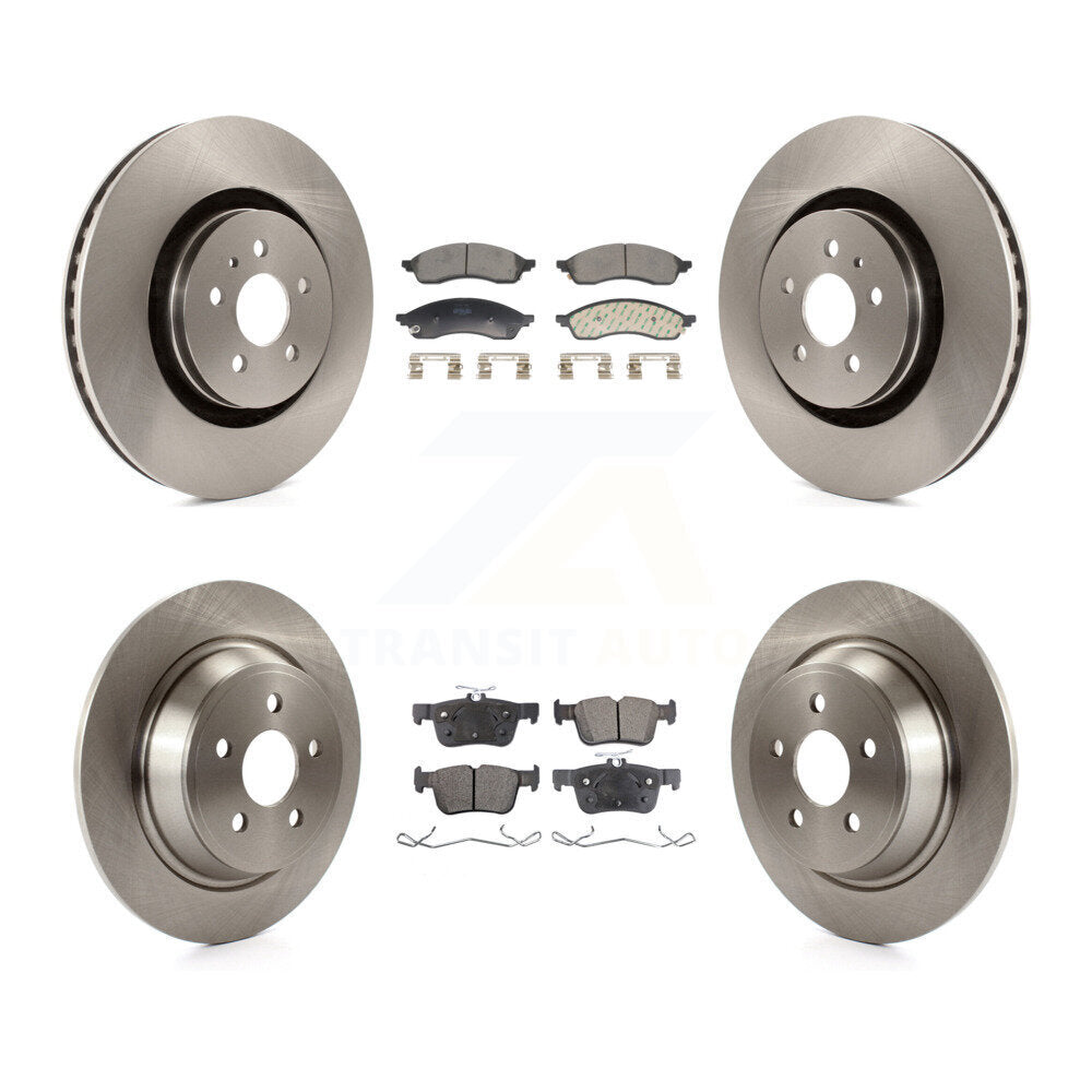 Front Rear Disc Brake Rotors And Semi-Metallic Pads Kit For Lincoln Nautilus K8F-104129
