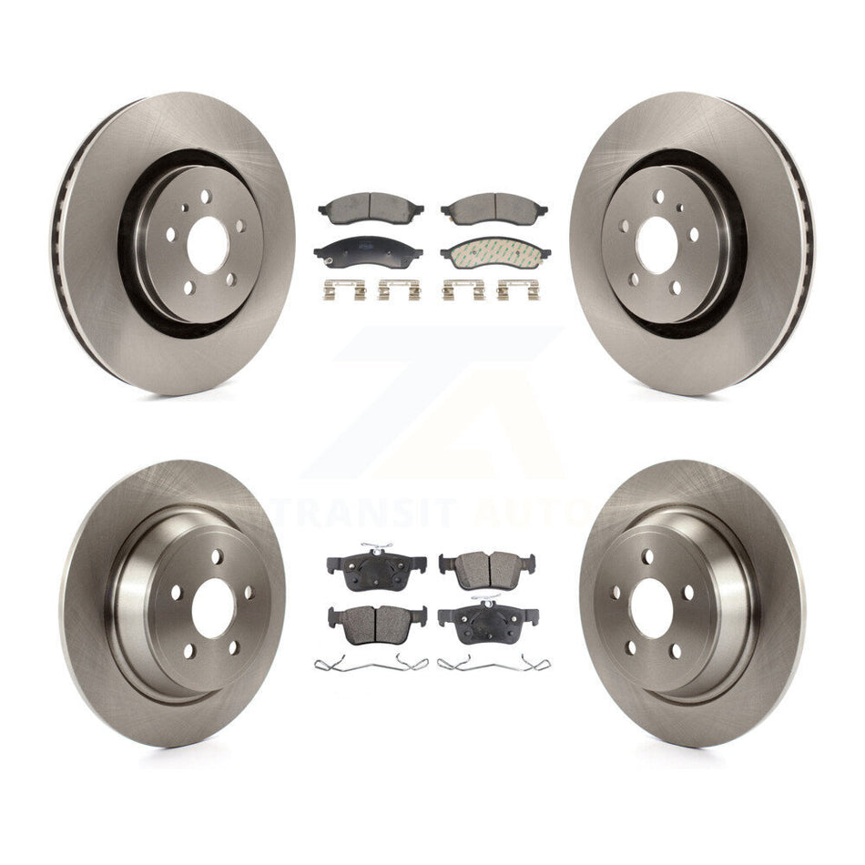 Front Rear Disc Brake Rotors And Semi-Metallic Pads Kit For Lincoln Nautilus K8F-104129