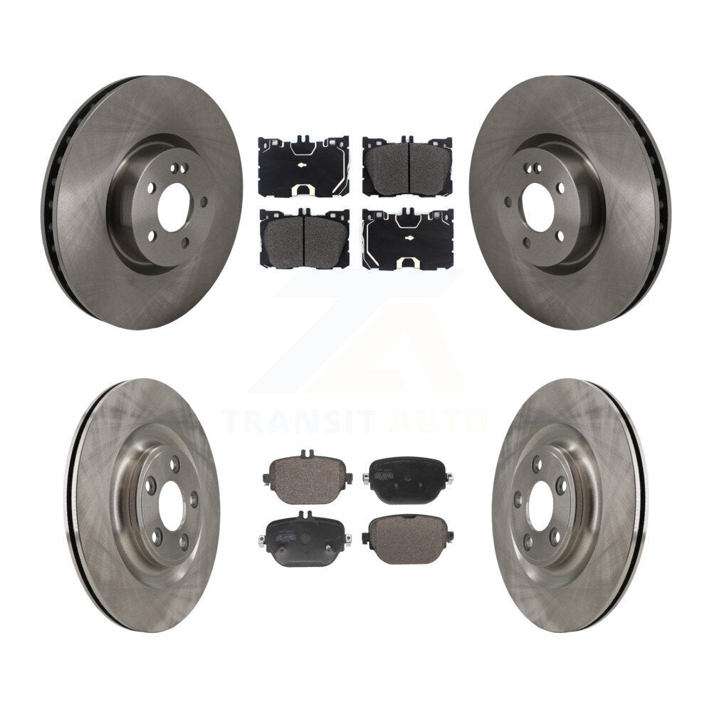 Front Rear Disc Brake Rotor Semi-Metallic Pad Kit For Mercedes-Benz E450 E400 E43 AMG E53 K8F-104135