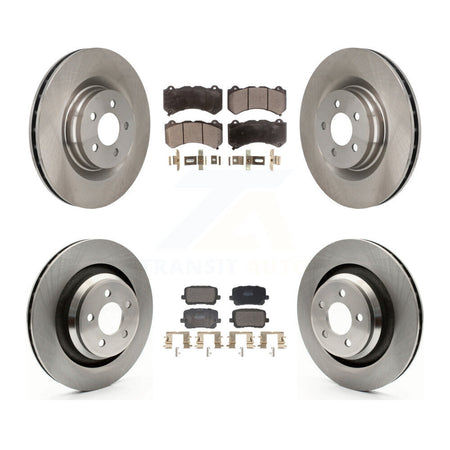 Front Rear Brake Rotor Semi-Metallic Pad Kit For 2016 Dodge Charger SRT 392 with RWD 6.4L K8F-104140
