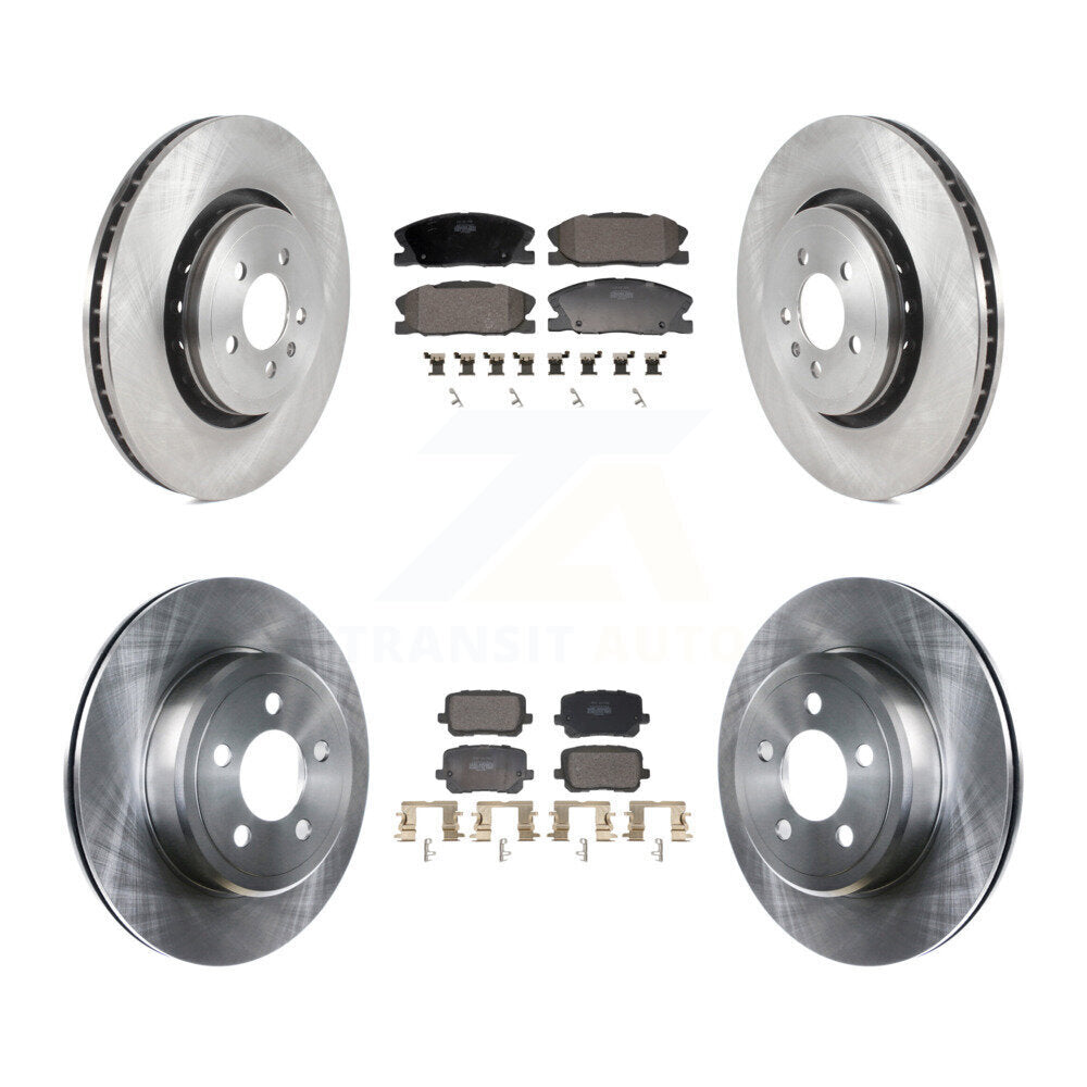 Front Rear Brake Rotors & Semi-Metallic Pad Kit For 2017-2018 Dodge Charger RWD with 5.7L K8F-104141