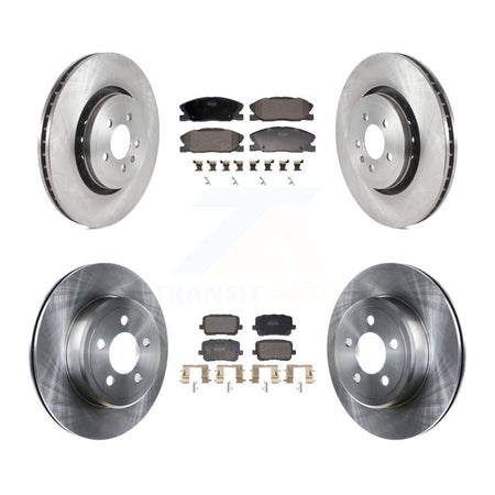 Front Rear Brake Rotors & Semi-Metallic Pad Kit For 2017-2018 Dodge Charger RWD with 5.7L K8F-104141