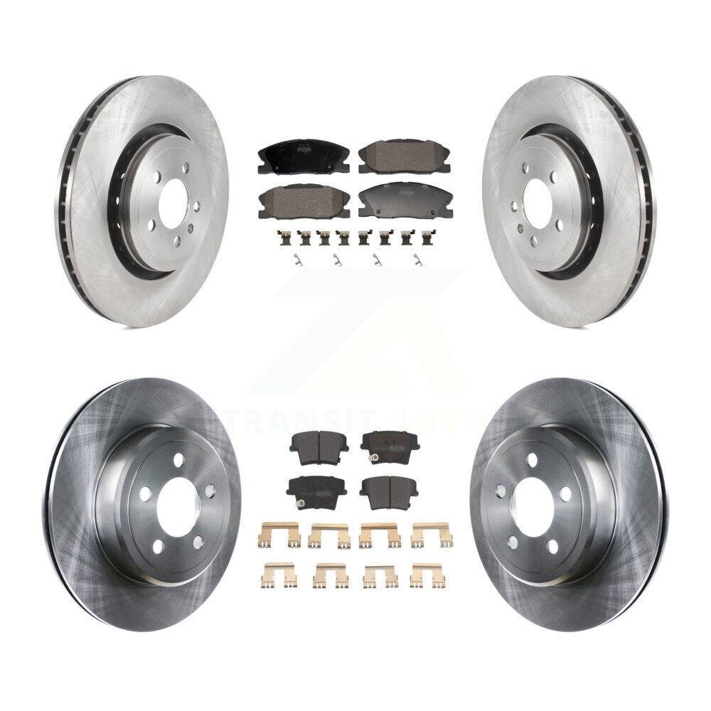 Front Rear Brake Rotors & Semi-Metallic Pad Kit For 2017-2018 Dodge Charger RWD with 5.7L K8F-104142