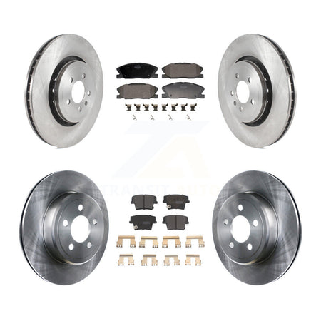 Front Rear Brake Rotors & Semi-Metallic Pad Kit For 2017-2018 Dodge Charger RWD with 5.7L K8F-104142
