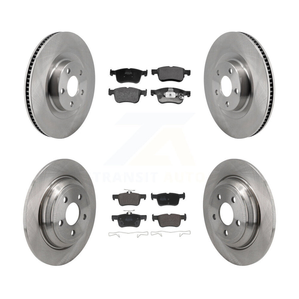 Front Rear Disc Brake Rotors And Semi-Metallic Pads Kit For 2022-2023 Ford Maverick K8F-104152