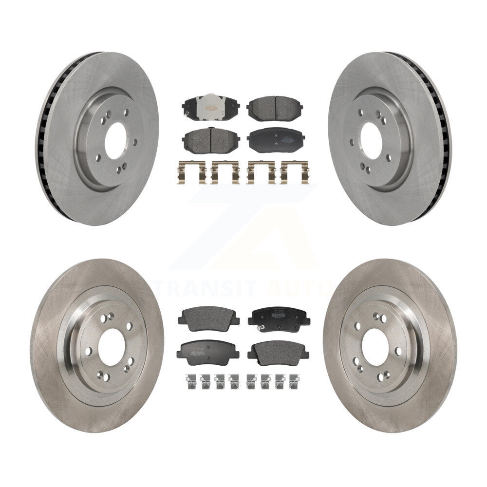 Front Rear Disc Brake Rotors And Semi-Metallic Pads Kit For Hyundai Ioniq 5 Kia EV6 6 K8F-104153