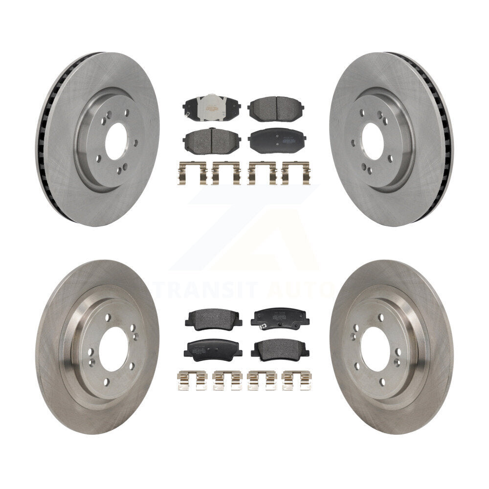 Front Rear Disc Brake Rotors And Semi-Metallic Pads Kit For Hyundai Tucson Kia Sportage K8F-104154