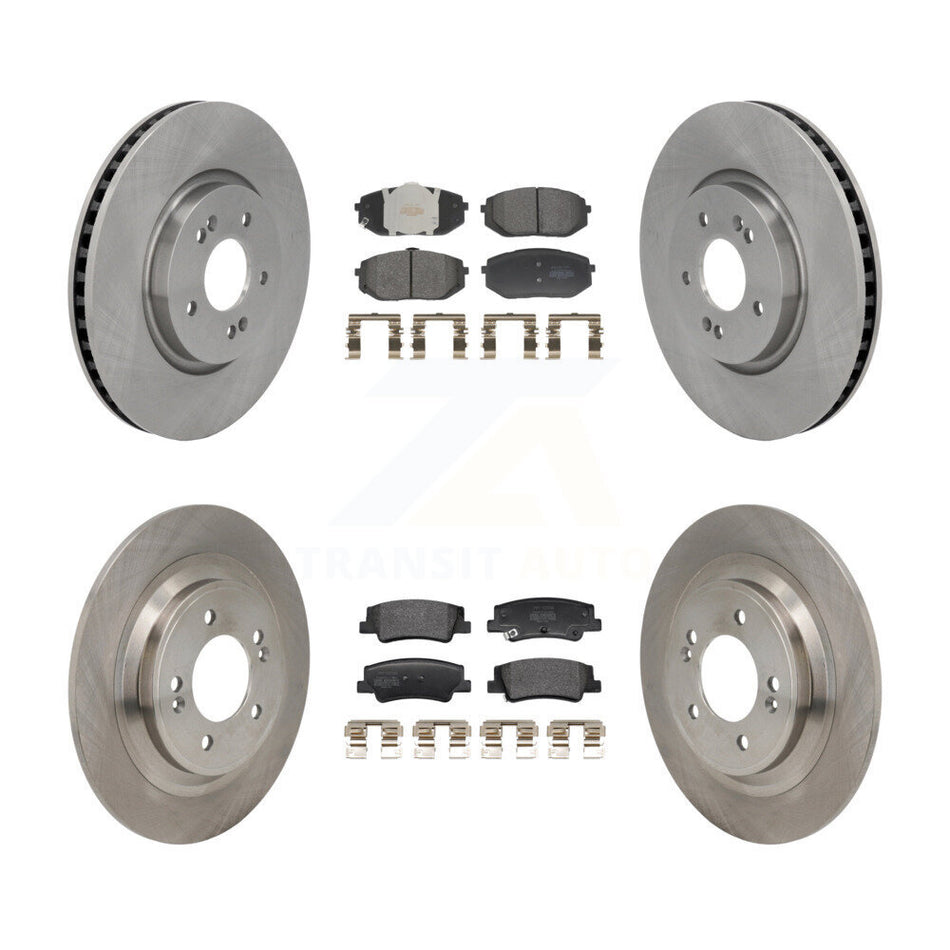 Front Rear Disc Brake Rotors And Semi-Metallic Pads Kit For Hyundai Tucson Kia Sportage K8F-104154