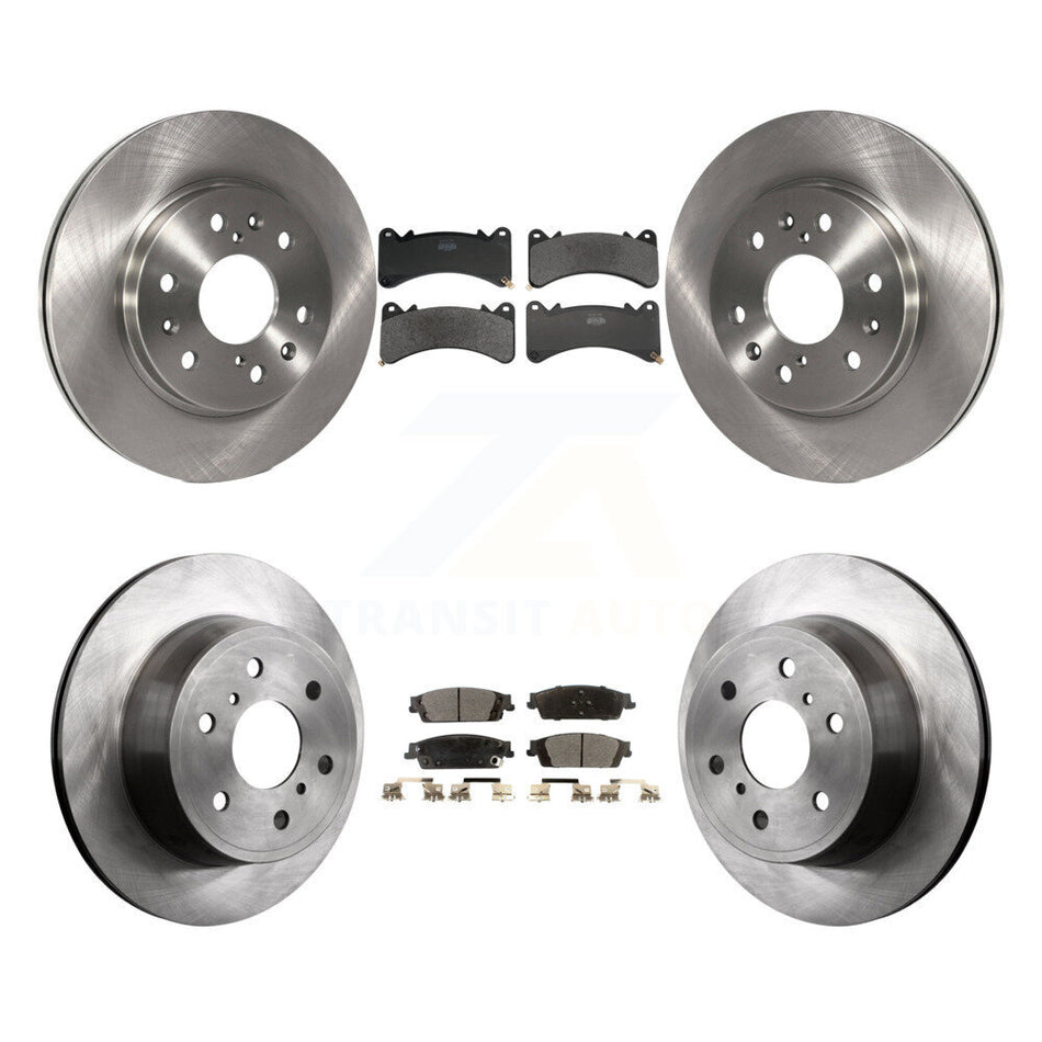 Front Rear Brake Rotor & Semi-Metallic Pad Kit For GMC Sierra 1500 Chevrolet Silverado XL K8F-104155