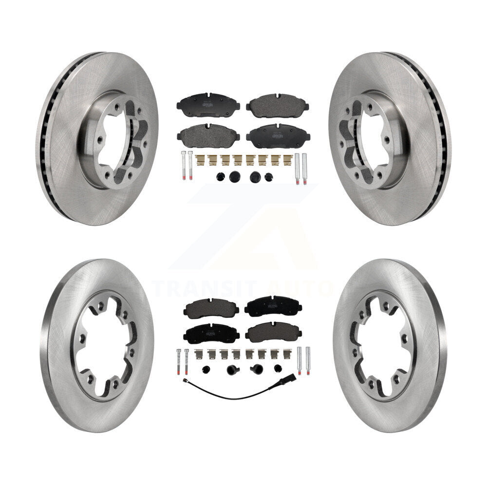 Front Rear Brake Rotor Semi-Metallic Pad Kit For 20-21 Ford Transit-350 With 6 Lug Wheels K8F-104160