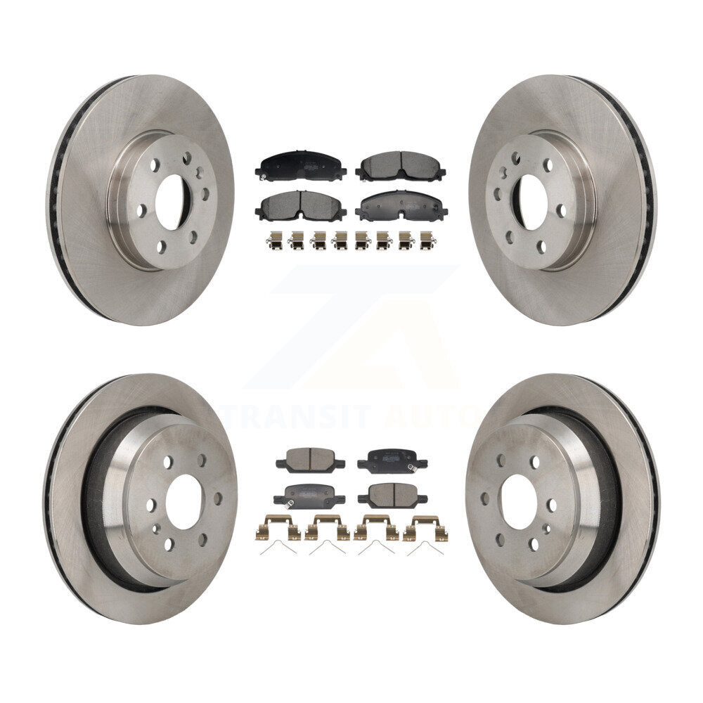 Front Rear Brake Rotors Semi-Metallic Pad Kit For 2021-2022 Chevrolet Colorado GMC Canyon K8F-104169