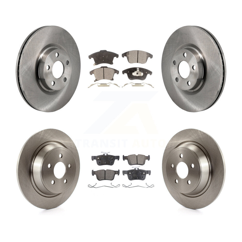 Front Rear Disc Brake Rotors And Semi-Metallic Pads Kit For 2017-2020 Lincoln MKZ 2.0L K8F-104173