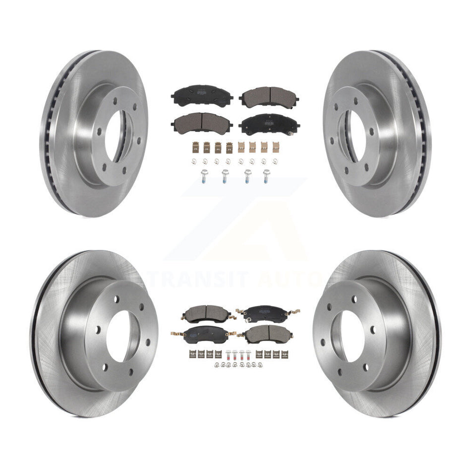 Front Rear Disc Brake Rotors And Semi-Metallic Pads Kit For Ford Bronco K8F-104175