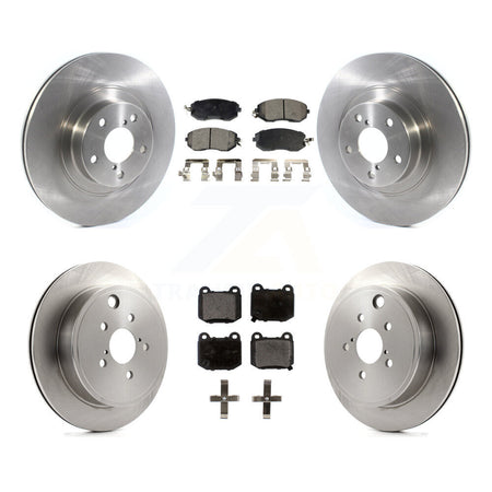 Front Rear Brake Rotors & Semi-Metallic Pad Kit For 2017 Subaru BRZ Without Brembo Brakes K8F-104180