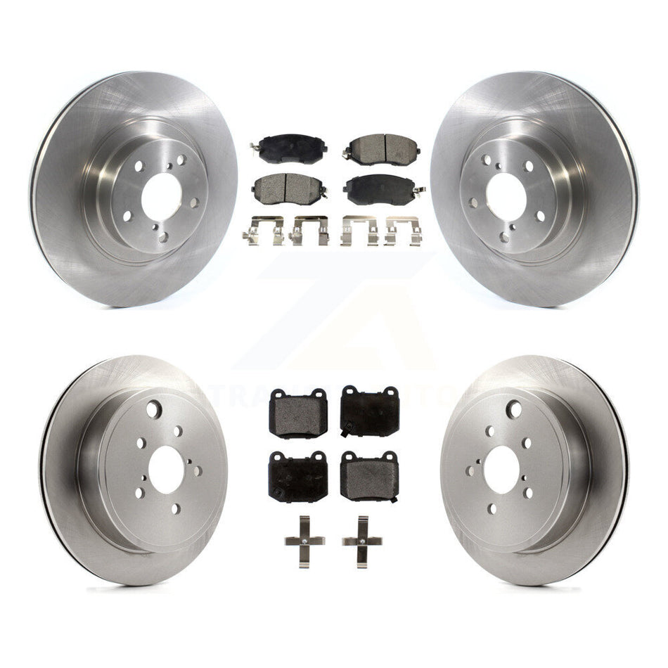 Front Rear Brake Rotors & Semi-Metallic Pad Kit For 2017 Subaru BRZ Without Brembo Brakes K8F-104180