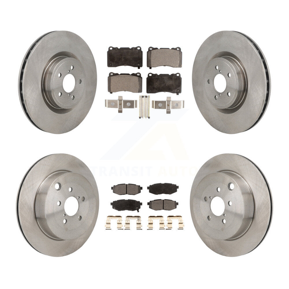 Front Rear Brake Rotors Semi-Metallic Pad Kit For 2017 Subaru BRZ Base With Brembo Brakes K8F-104182