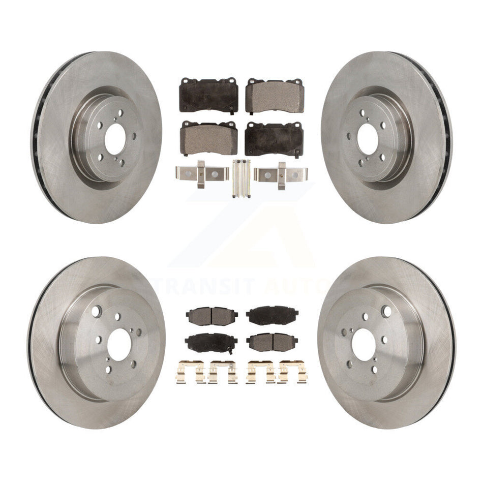 Front Rear Brake Rotors Semi-Metallic Pad Kit For 2017 Subaru BRZ Base With Brembo Brakes K8F-104182