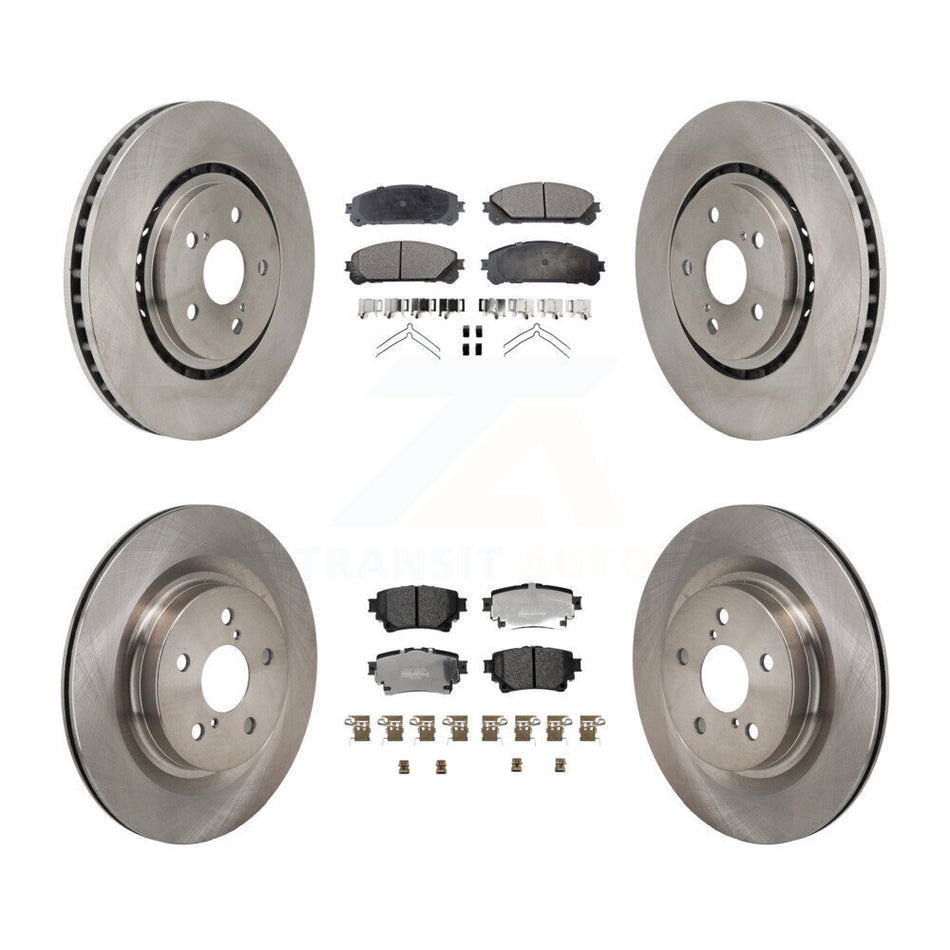 Front Rear Brake Rotor And Semi-Metallic Pad Kit For Toyota Sienna RAV4 Prime bZ4X Subaru K8F-104188
