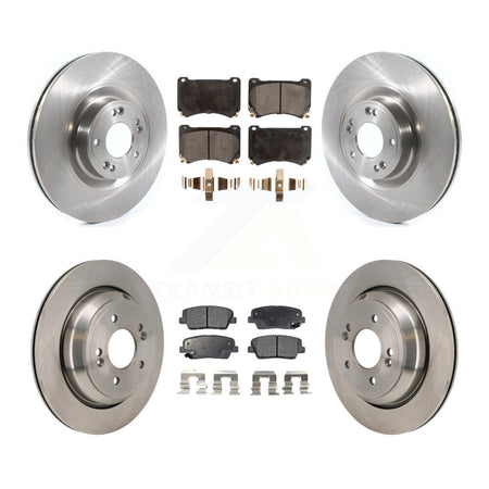 Front Rear Disc Brake Rotors And Semi-Metallic Pads Kit For 2011 Hyundai Equus K8F-104191