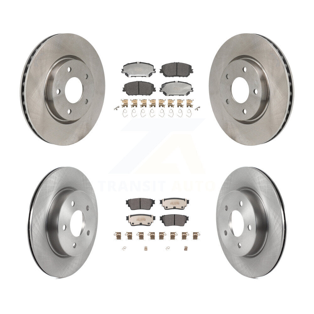 Front Rear Disc Brake Rotors And Semi-Metallic Pads Kit For Nissan Rogue K8F-104194