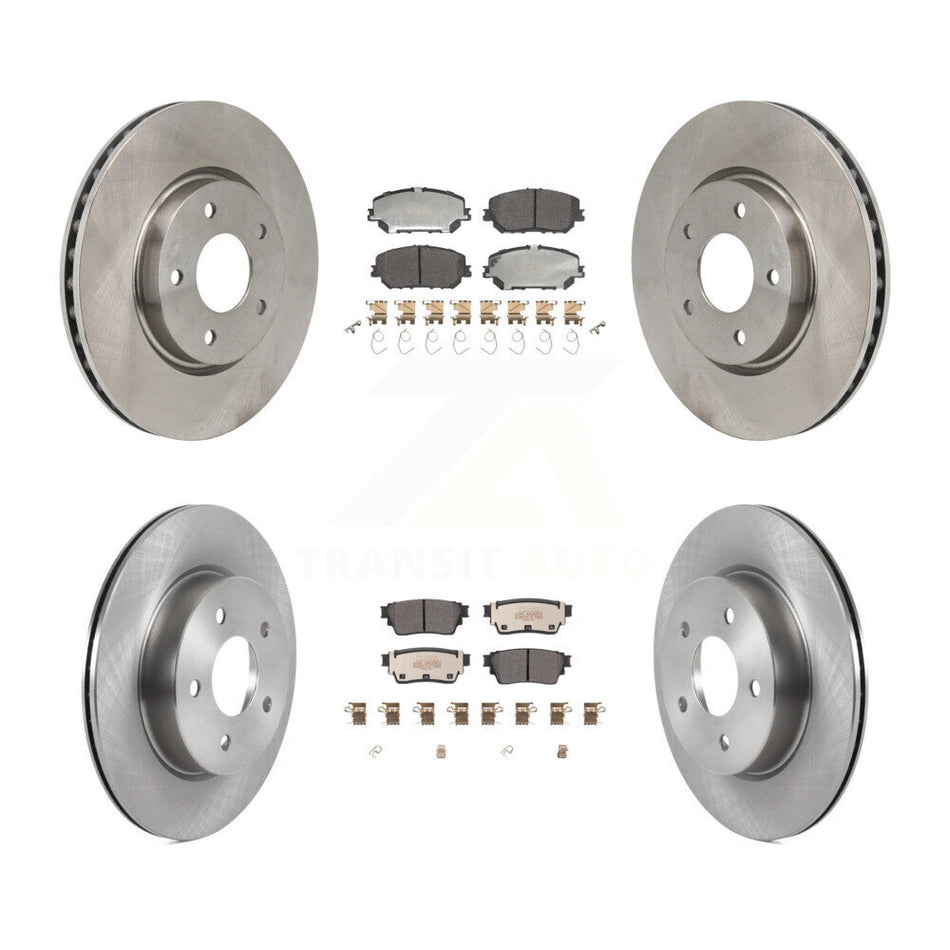 Front Rear Disc Brake Rotors And Semi-Metallic Pads Kit For Nissan Rogue K8F-104194