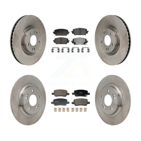 Front Rear Brake Rotors Semi-Metallic Pad Kit For Hyundai Santa Fe Kia Sorento GAS engine K8F-104195