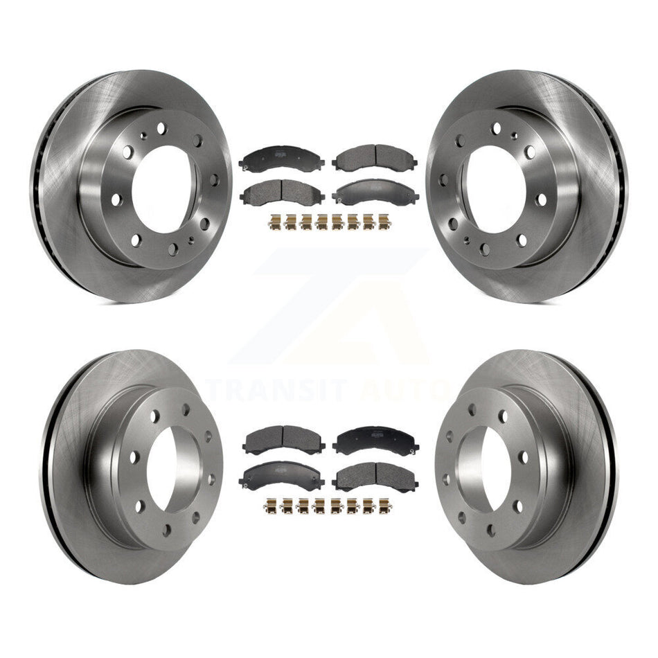 Front Rear Disc Brake Rotor & Semi-Metallic Pad Kit For GMC Savana 2500 Chevrolet Express K8F-104202