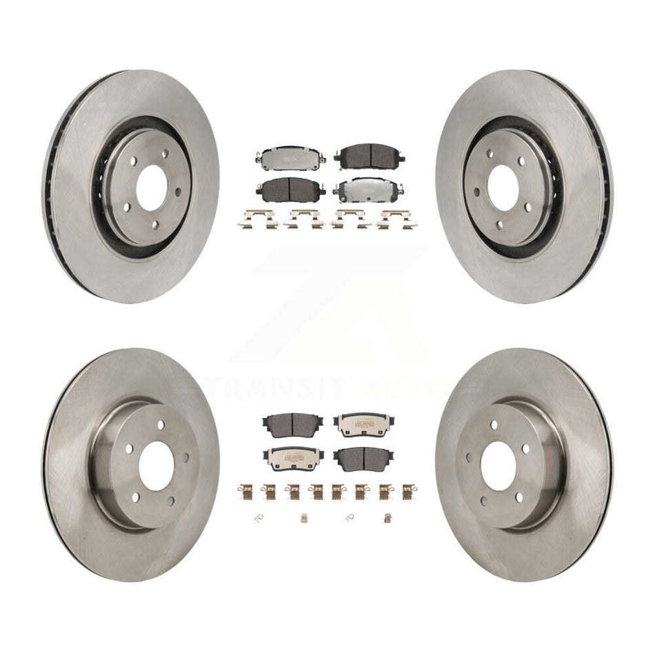 Front Rear Brake Rotor & Semi-Metallic Pad Kit For Mitsubishi Outlander Nissan Pathfinder K8F-104204