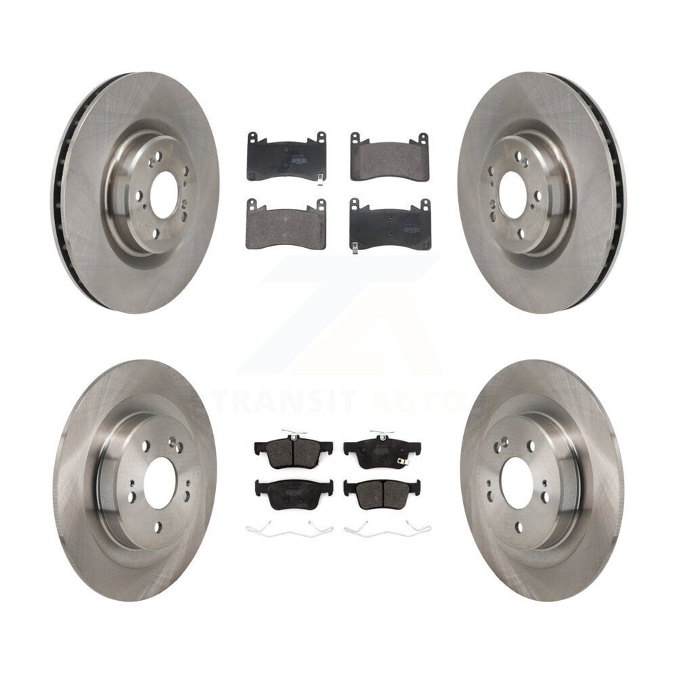 Front Rear Disc Brake Rotors And Semi-Metallic Pads Kit For 2021-2023 Acura TLX 3.0L K8F-104205