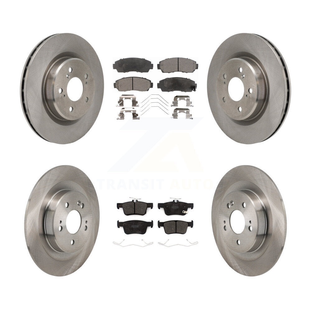 Front Rear Disc Brake Rotors And Semi-Metallic Pads Kit For 2021-2023 Acura TLX 2.0L K8F-104206