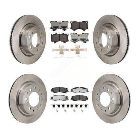 Front Rear Disc Brake Rotor & Semi-Metallic Pad Kit For Toyota Tundra Sequoia Lexus LX600 K8F-104208